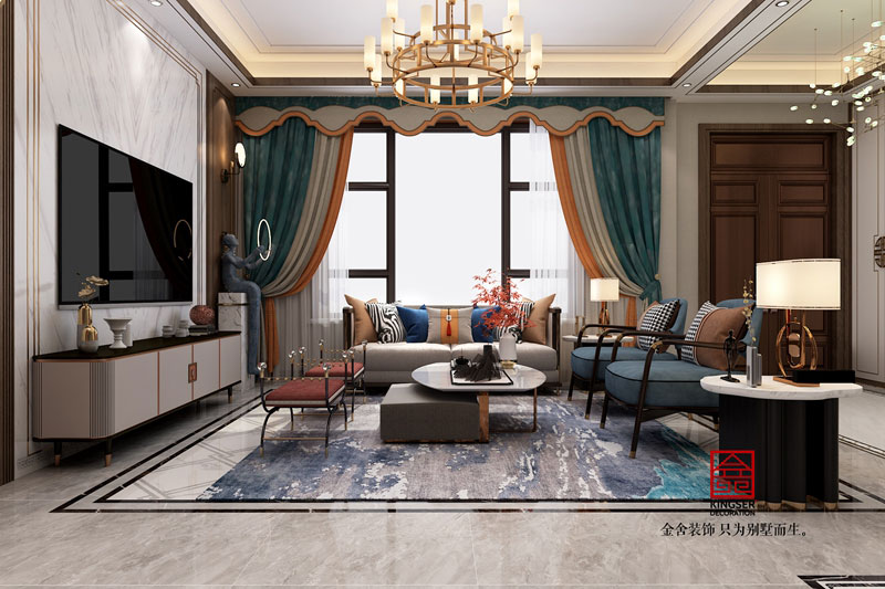 金舍裝飾大者300平別墅新中式風格設計作品