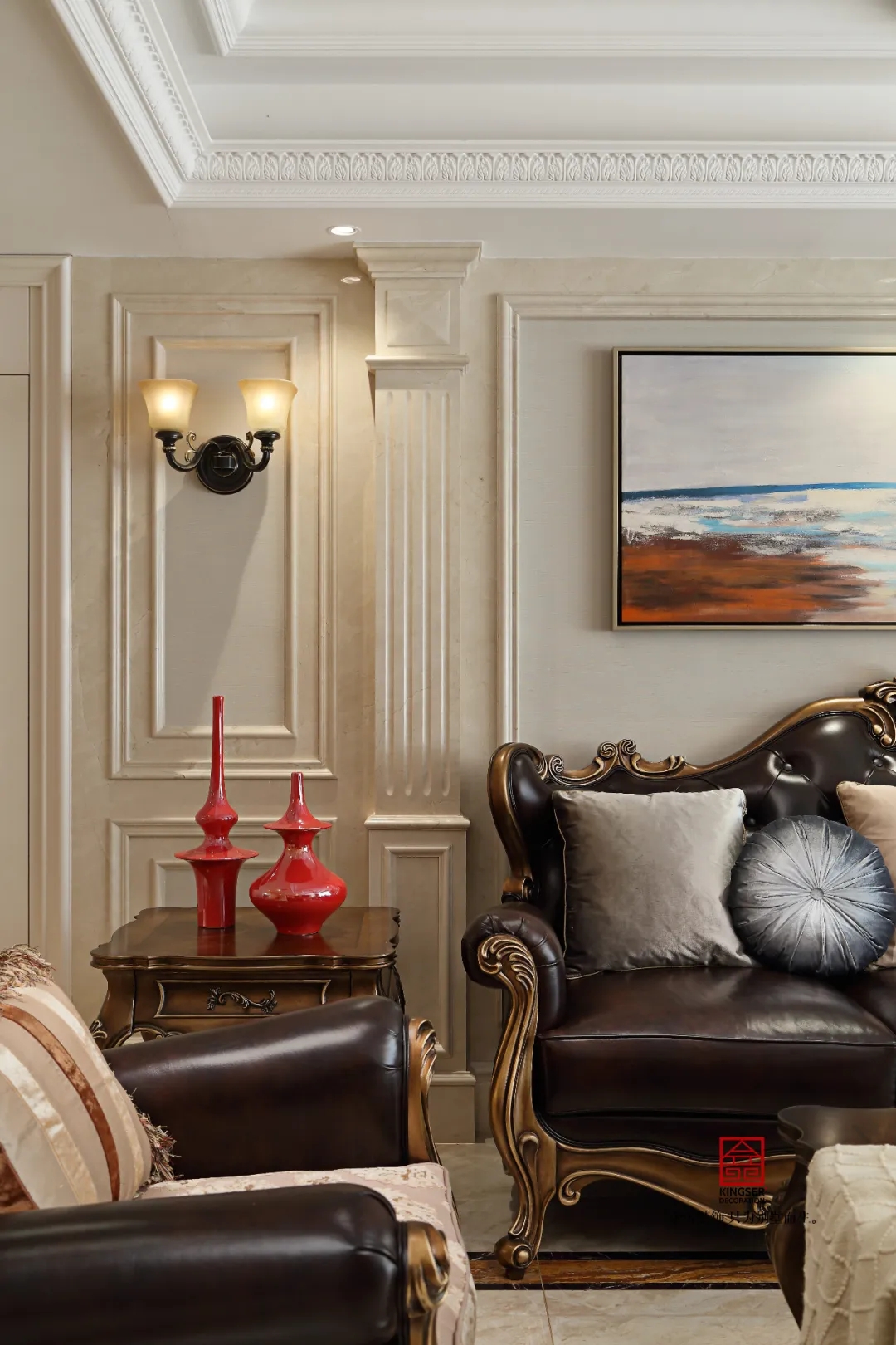 金舍裝飾御河上院220平歐式風(fēng)格實(shí)景作品