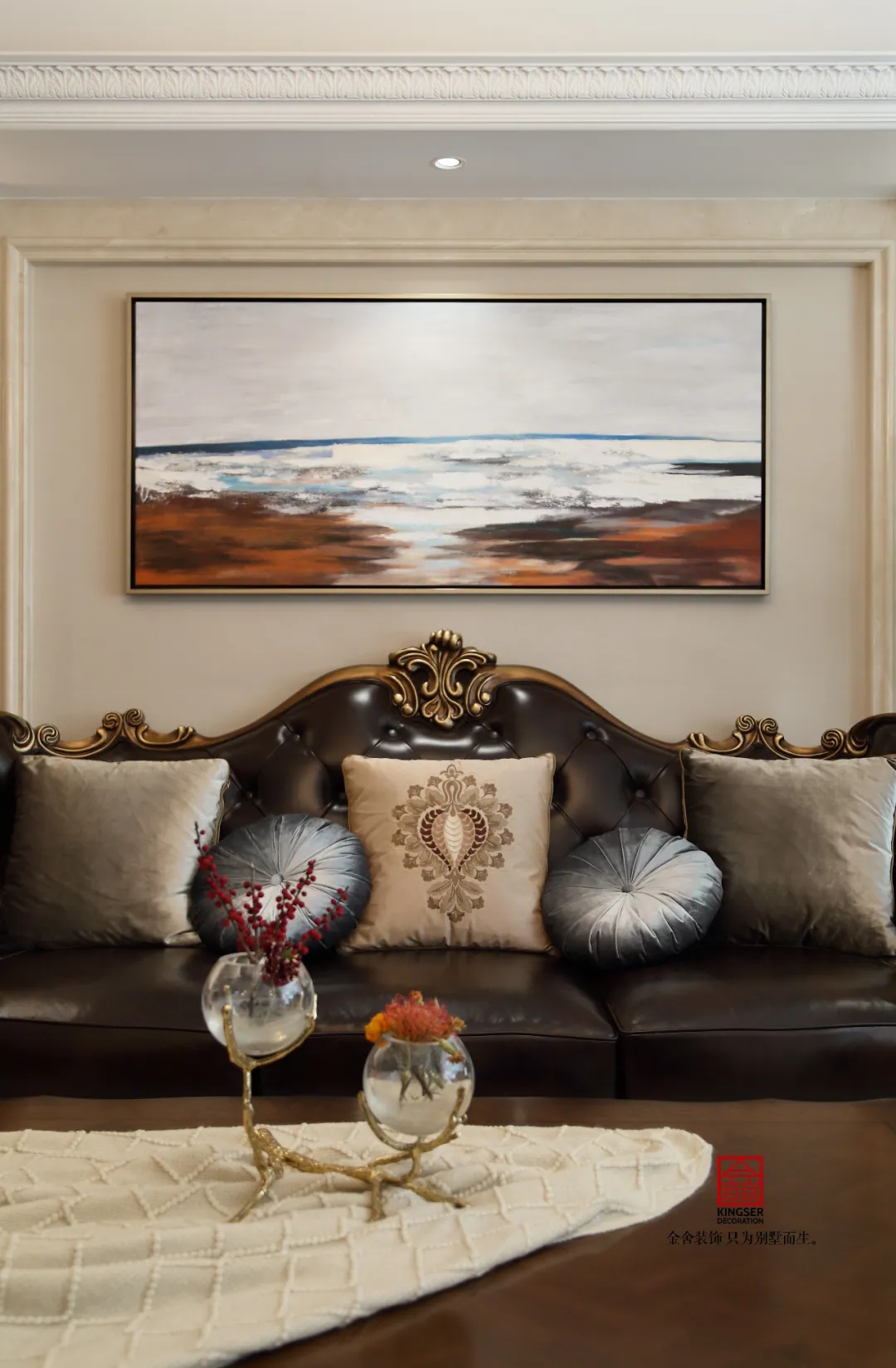 金舍裝飾御河上院220平歐式風(fēng)格實(shí)景作品