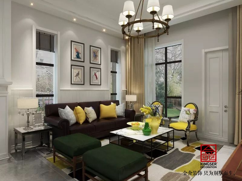 碧桂園180連拼現代簡歐風格效果圖