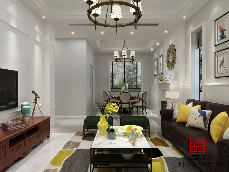 碧桂園180連拼現代簡歐風格效果圖