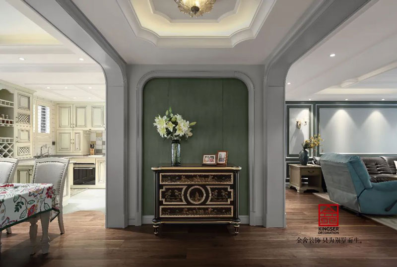 榮盛華府185㎡美式風(fēng)格裝修實(shí)景圖案例