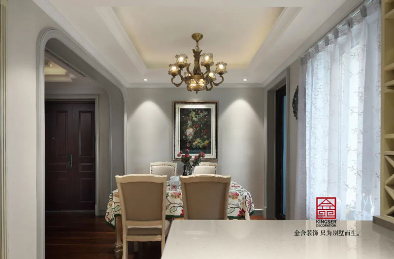 榮盛華府185㎡美式風(fēng)格裝修實(shí)景圖案例