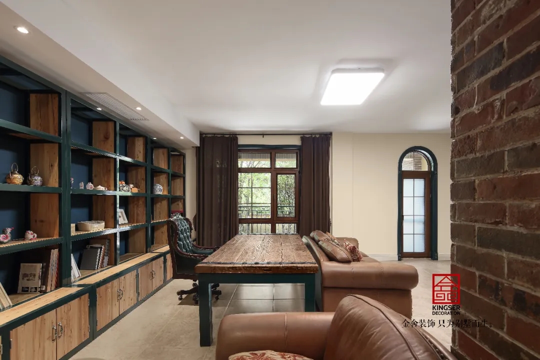 金舍裝飾上山間400平美式風(fēng)格實(shí)景作品