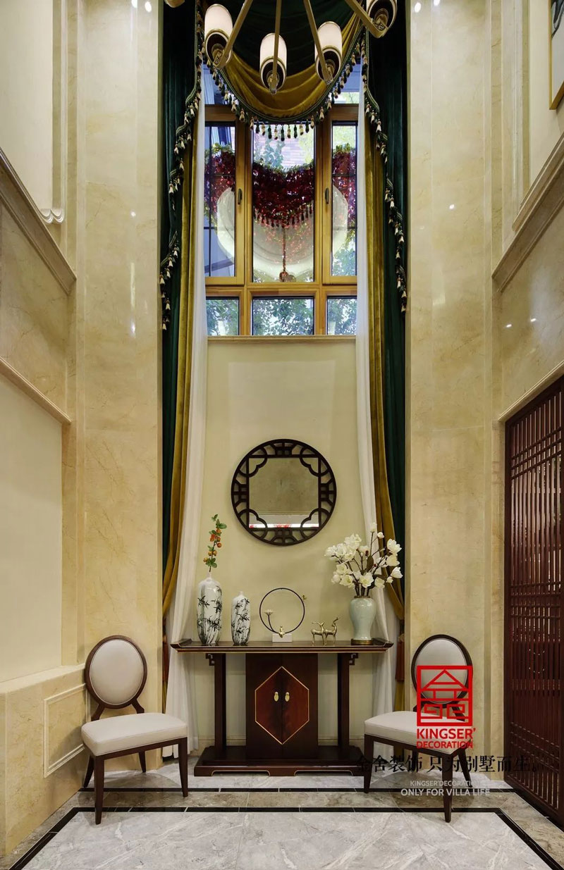 原河名墅600㎡新中式風格裝修實景圖案例