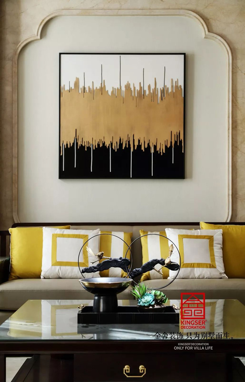 原河名墅600㎡新中式風格裝修實景圖案例