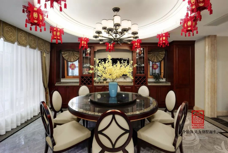 原河名墅600㎡新中式風格裝修實景圖案例