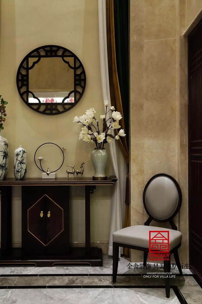 原河名墅600㎡新中式風格裝修實景圖案例