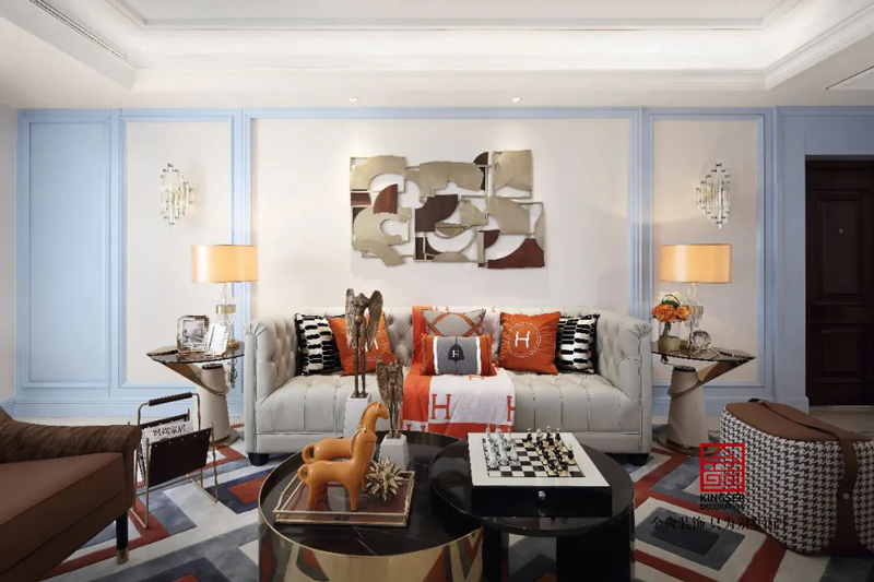 天海容天下樣板間137㎡美式風格實景圖