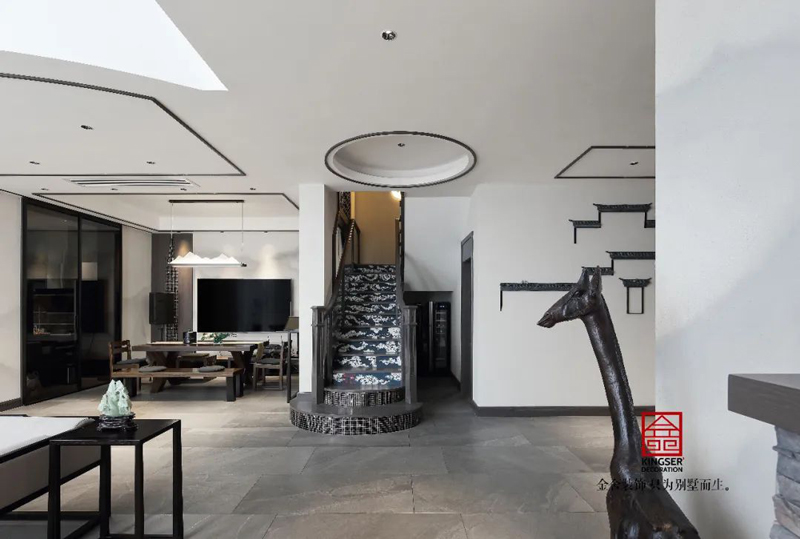 山水清音500㎡新中式風格別墅裝修實景圖