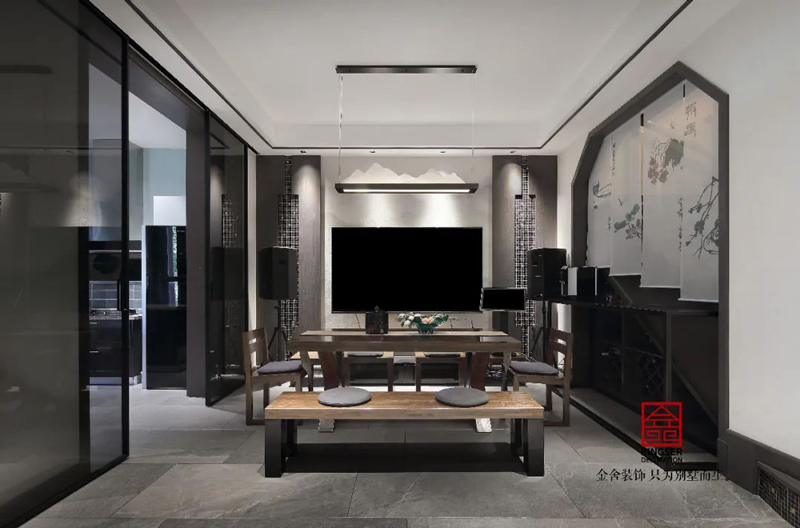 山水清音500㎡新中式風格別墅裝修實景圖