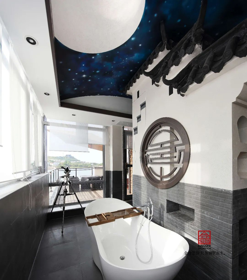 山水清音500㎡新中式風格別墅裝修實景圖