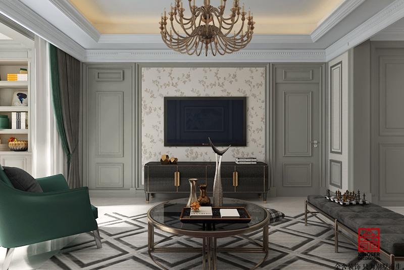 融創(chuàng)中心155平簡美式風格案例