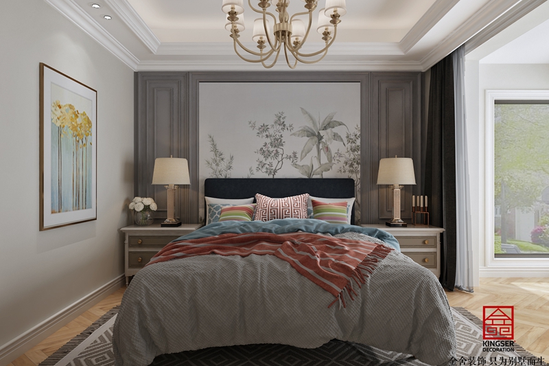 融創(chuàng)中心155平簡美式風格案例