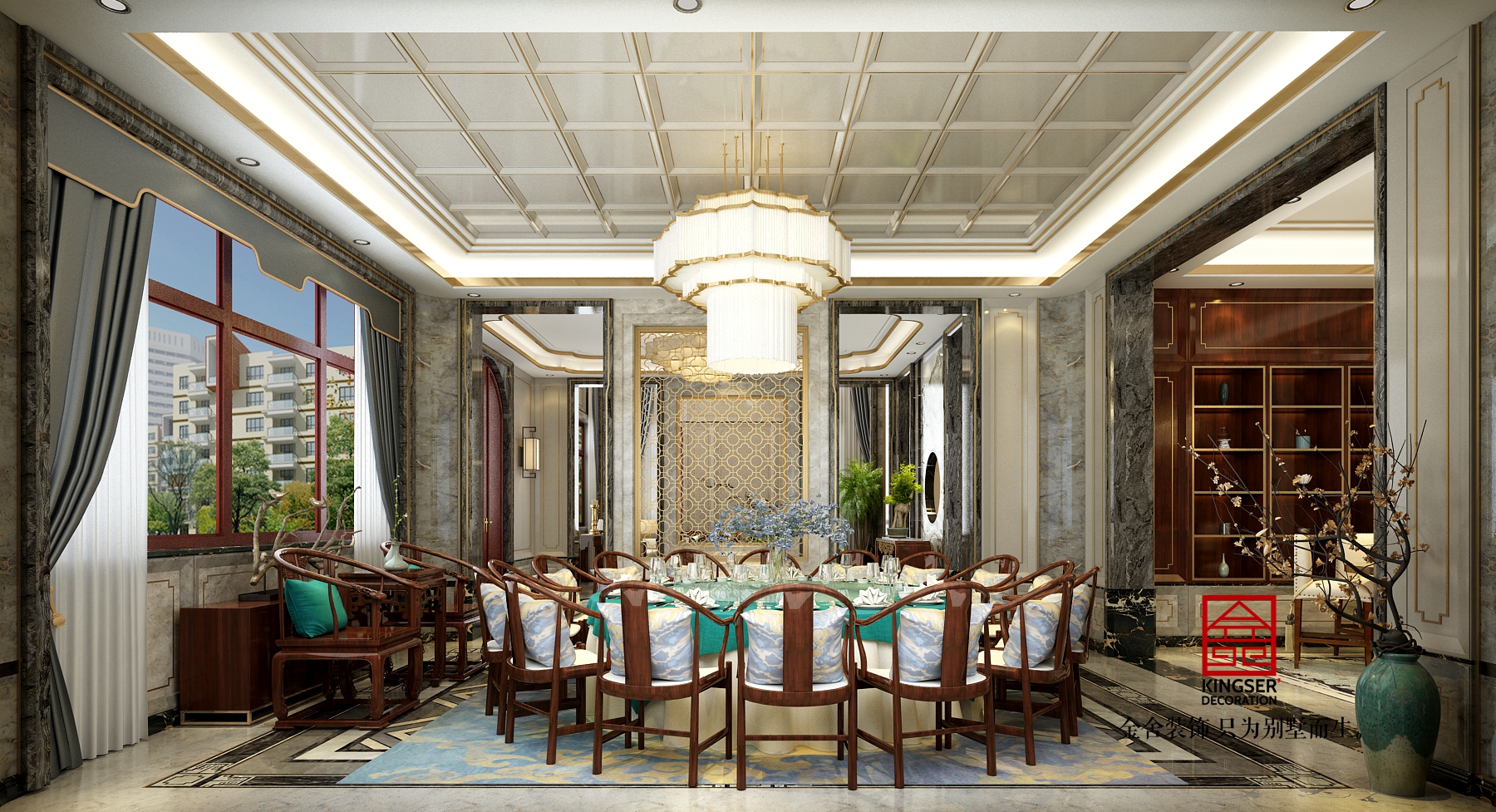 北苑800㎡別墅新中式風格設計圖