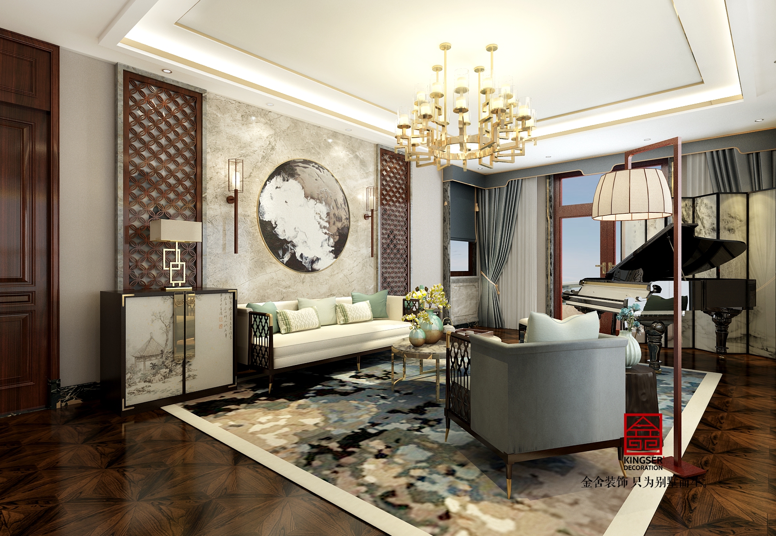 北苑800㎡別墅新中式風格設計圖