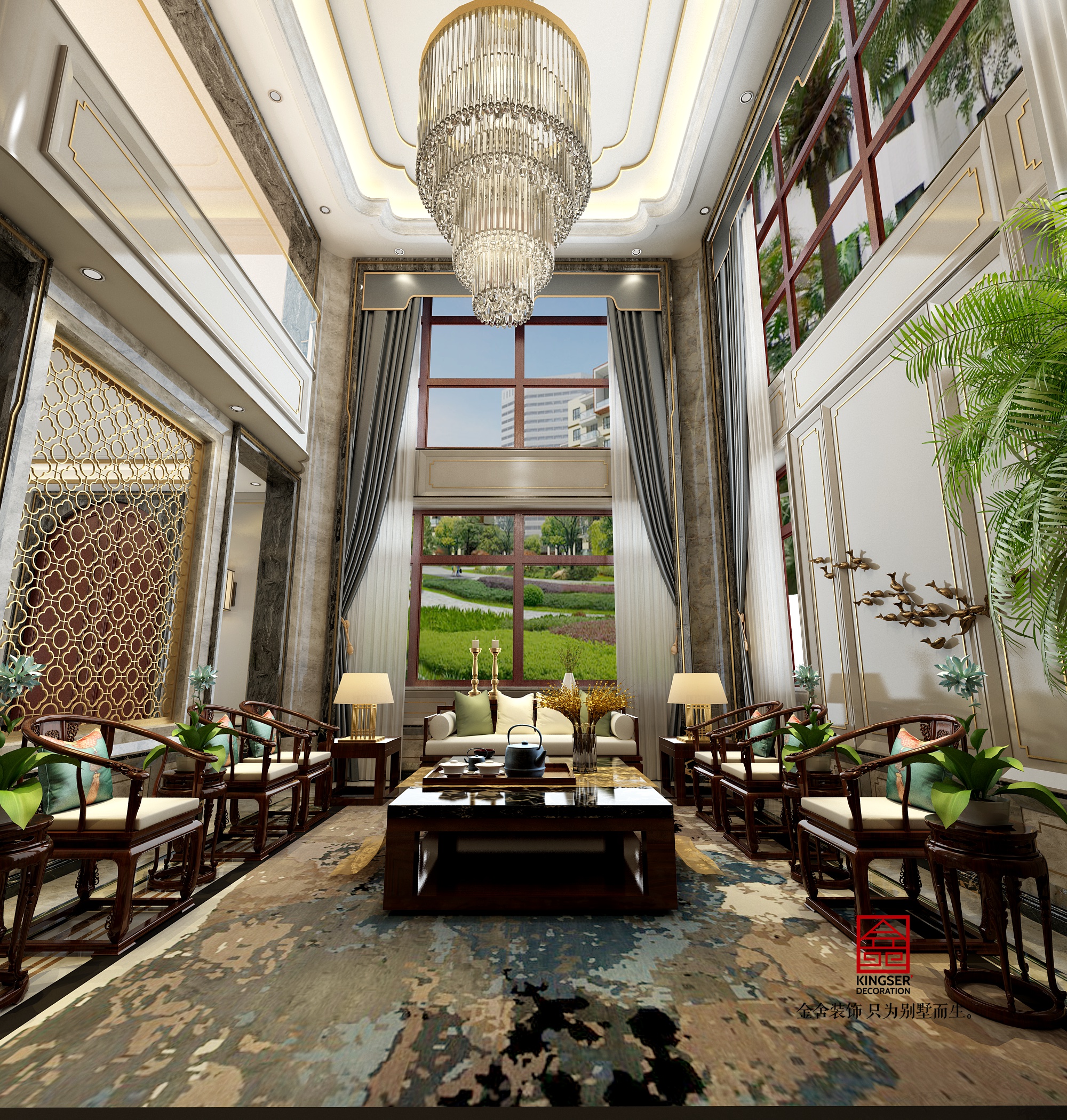 北苑800㎡別墅新中式風格設計圖