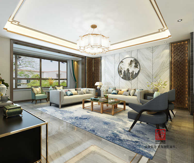 榮盛華府205平新中式設計效果圖