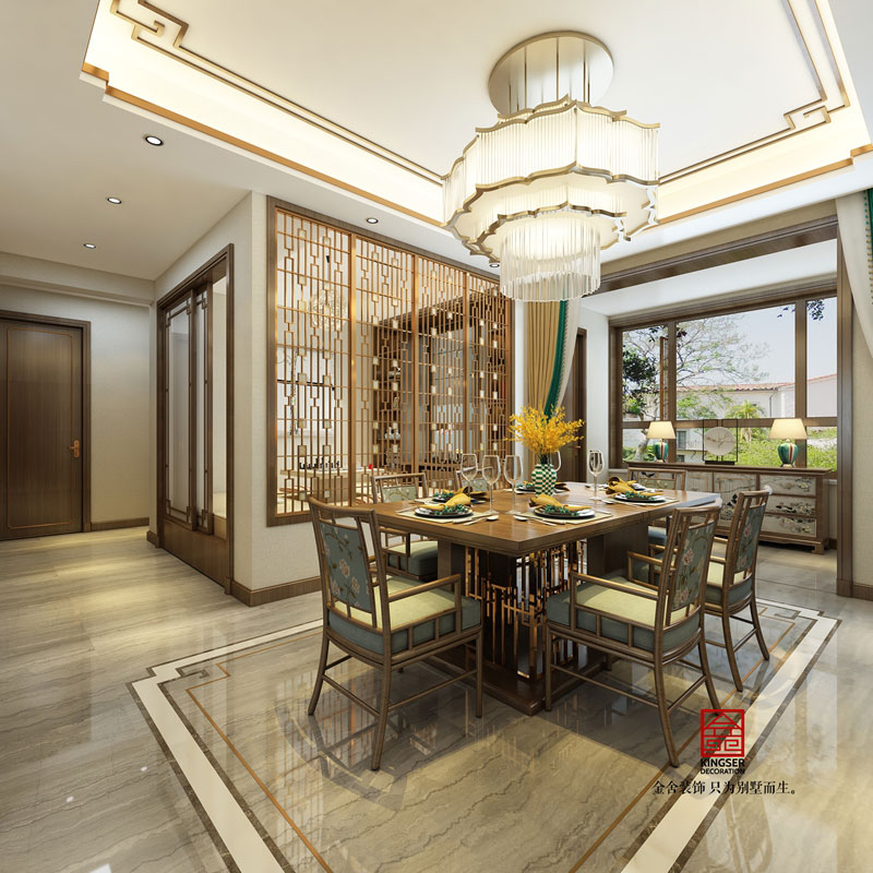 榮盛華府205平新中式設計效果圖