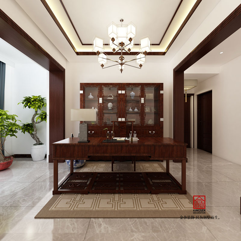 榮盛華府200平新中式裝修設計圖