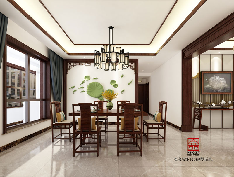 榮盛華府200平新中式裝修設計圖