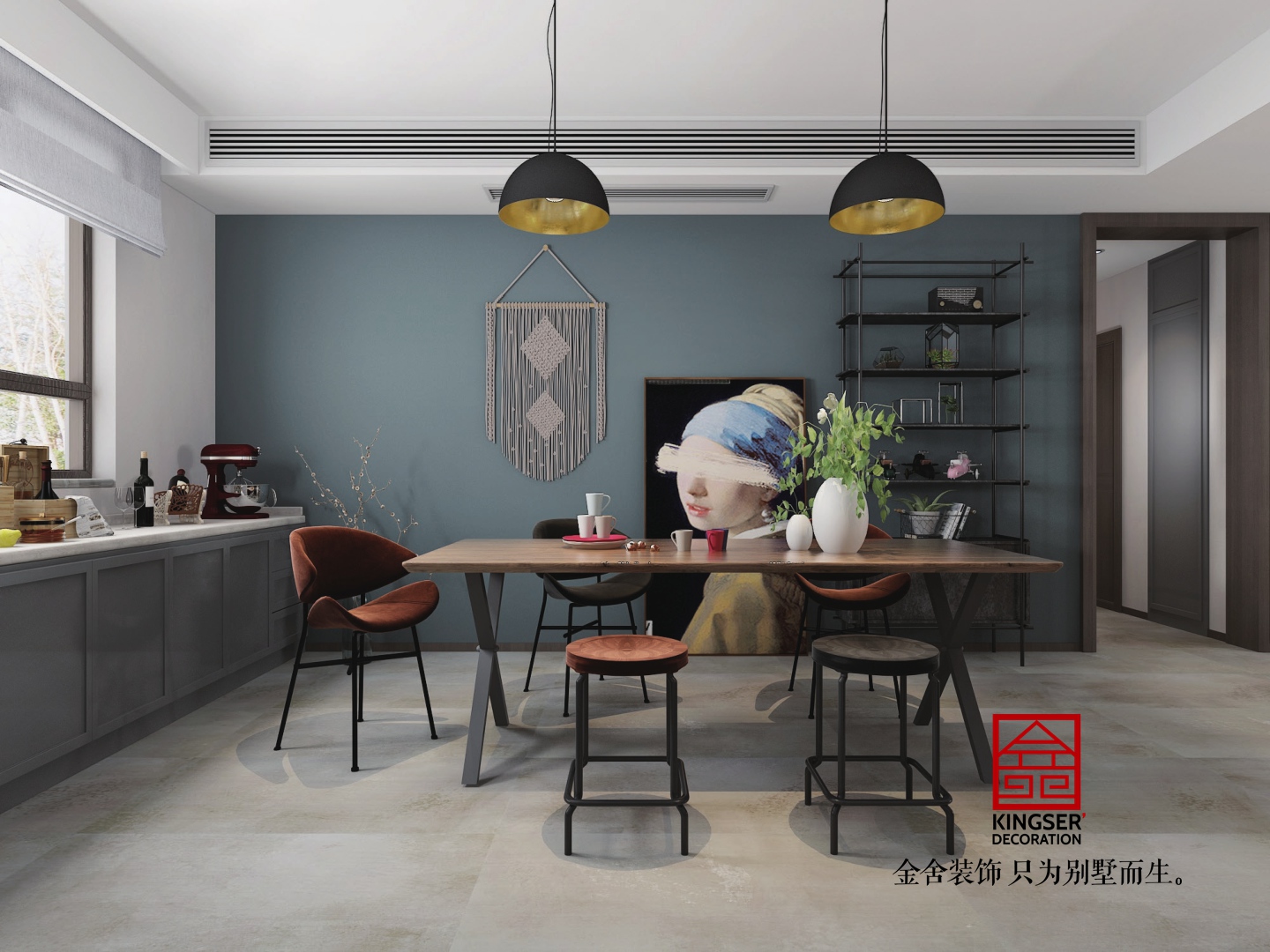 鑫界王府160平現(xiàn)代風格設計效果圖