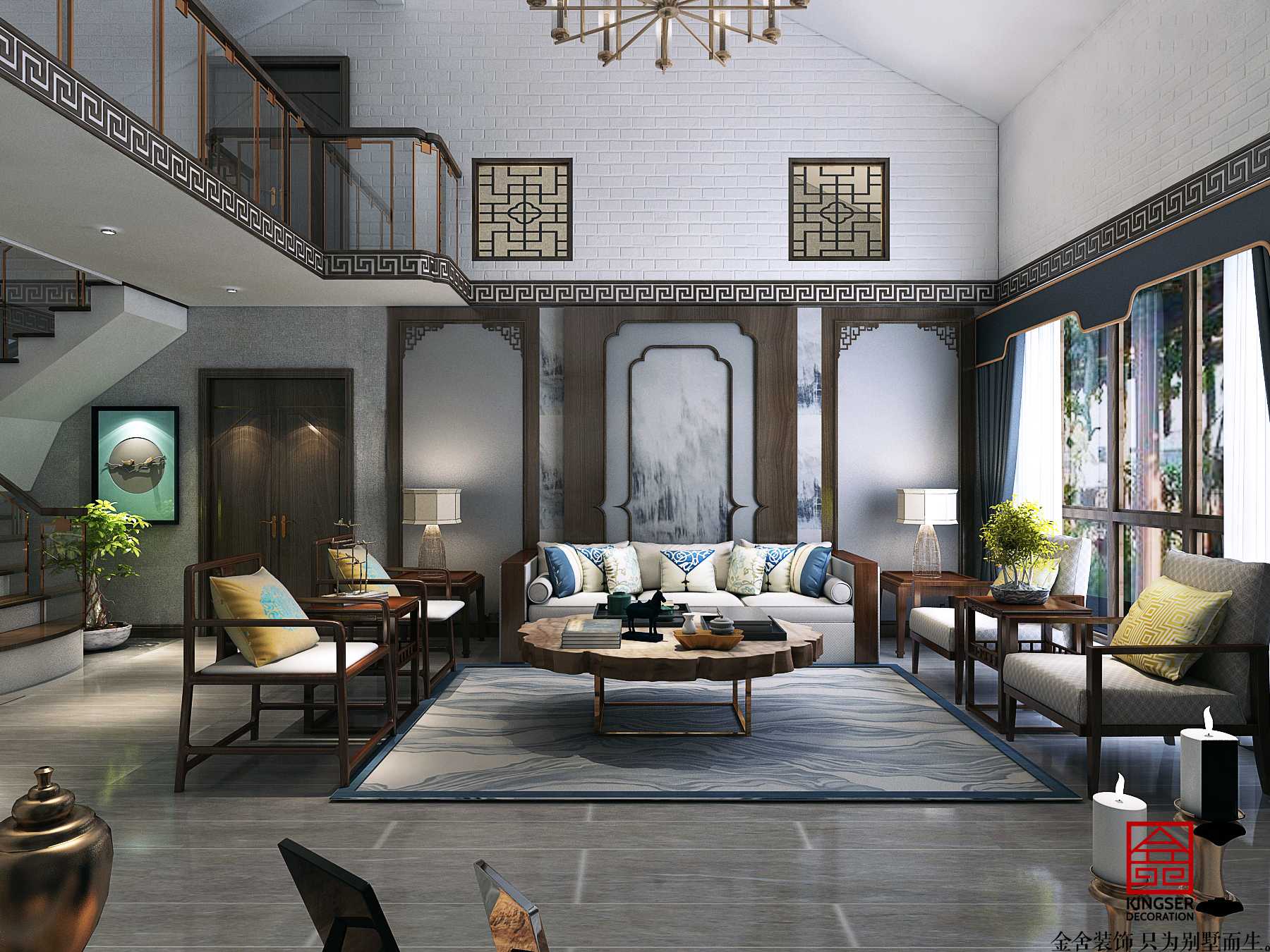 大者國山雅院180平新中式案例