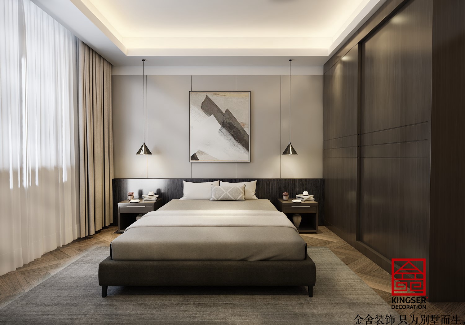 維多利亞三期156平現(xiàn)代簡約風格效果圖