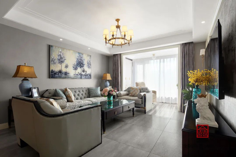 保利拉菲170㎡美式風格家裝實景圖