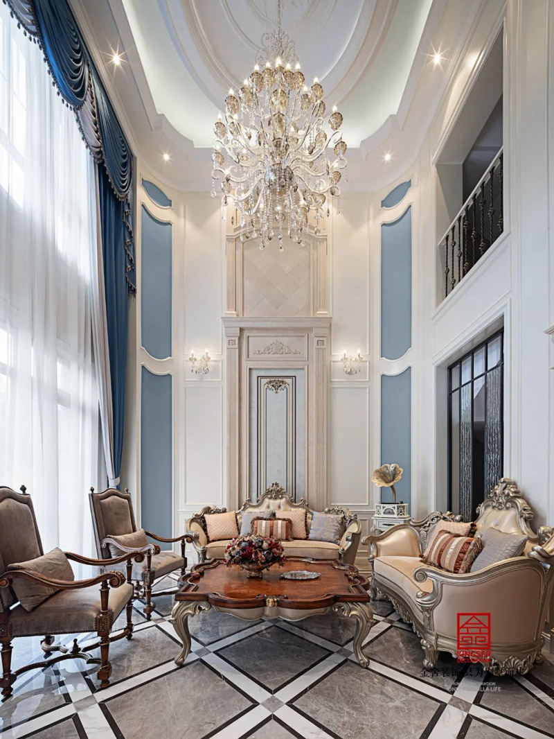 西山林語300㎡歐式風格別墅裝修實景圖