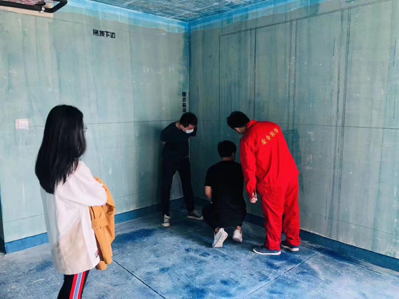 榮盛華府185平米輕奢風格裝修施工現場