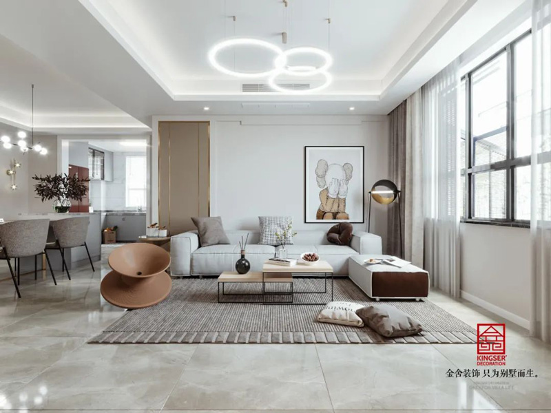 融創(chuàng)中心-輕奢風(fēng)格-客廳裝修效果圖