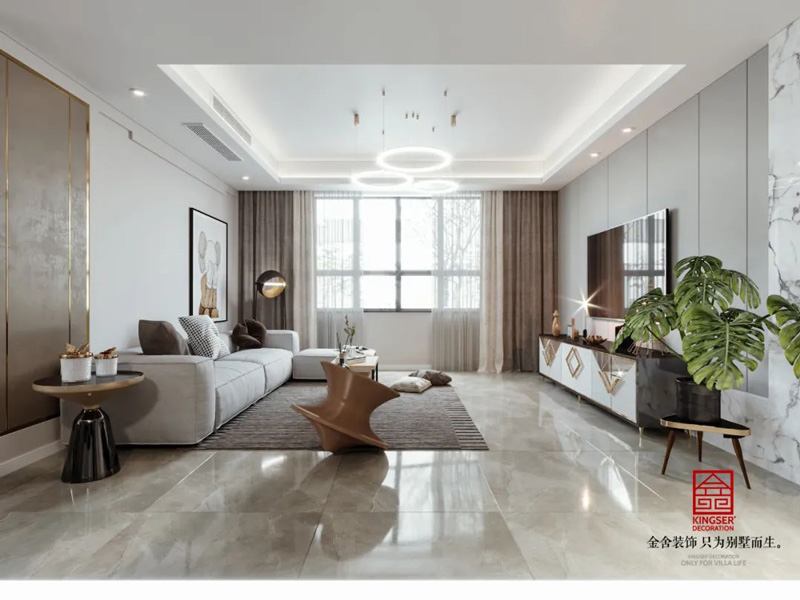 融創(chuàng)中心-輕奢風(fēng)格-客廳裝修效果圖