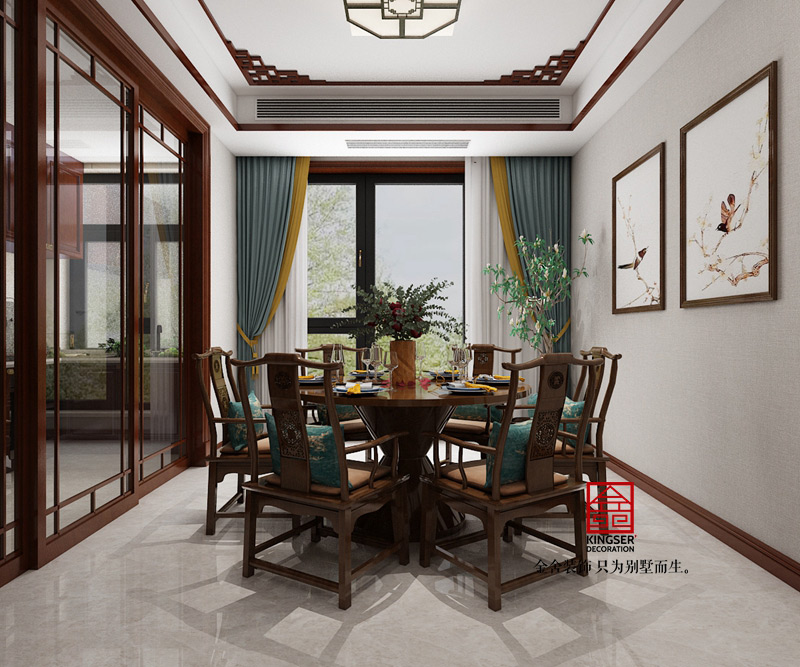 融創中心-217平米-中式效果圖