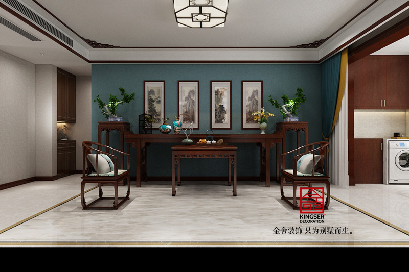 融創中心-217平米-中式效果圖