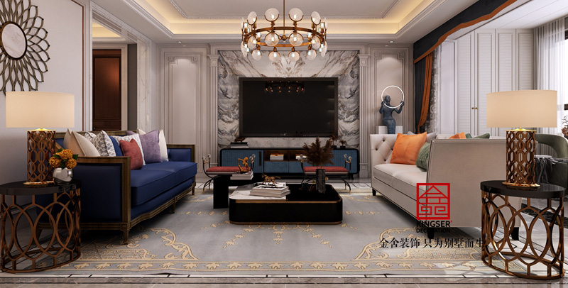 榮盛華府-新古典風格-裝修效果圖