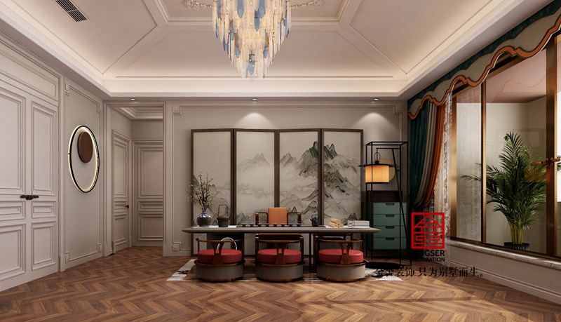 榮盛華府-新古典風格-裝修效果圖