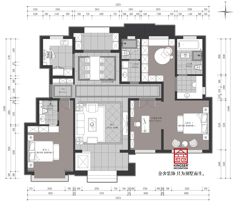 萬合名著-350平米-平面布局圖