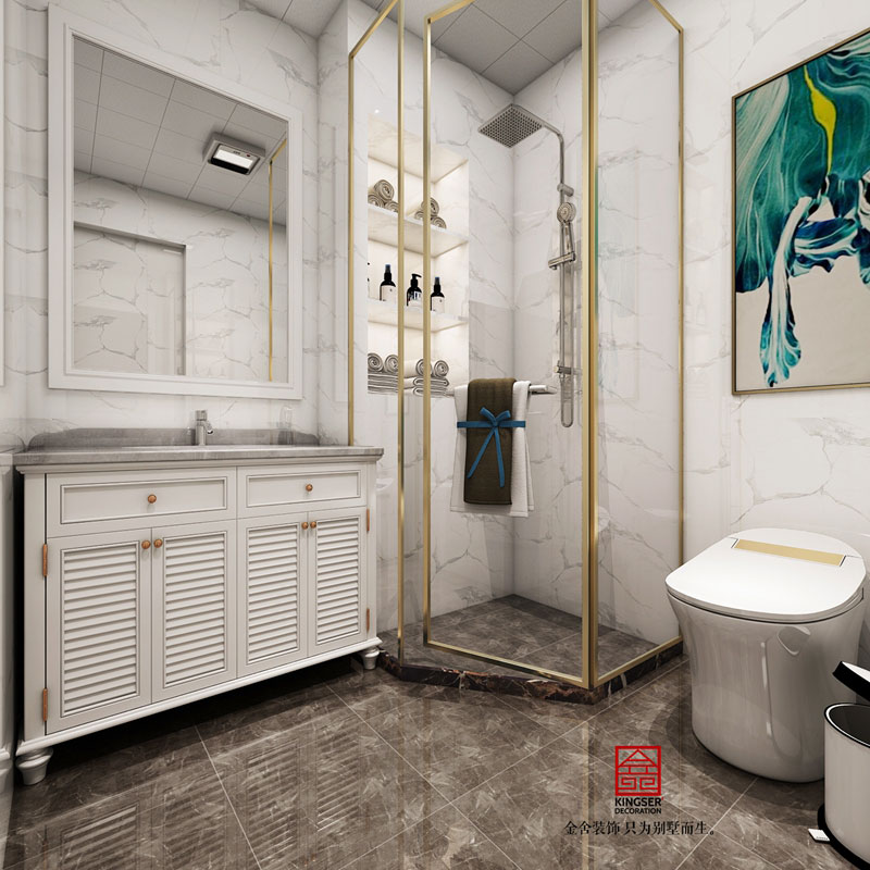 龍湖天宸原著-美式風(fēng)格-衛(wèi)生間效果圖