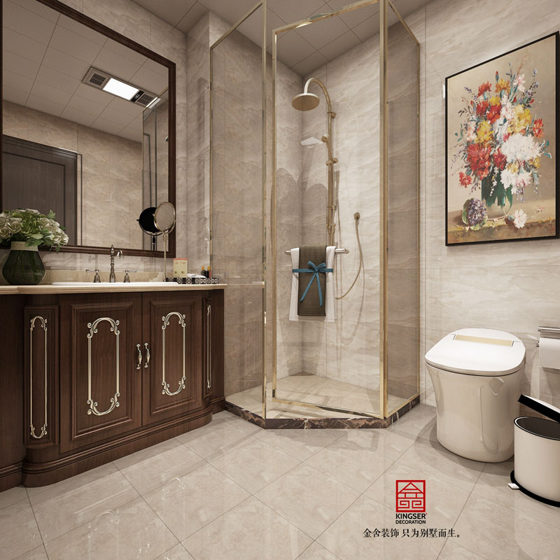 龍湖天宸原著-美式風(fēng)格-衛(wèi)生間效果圖