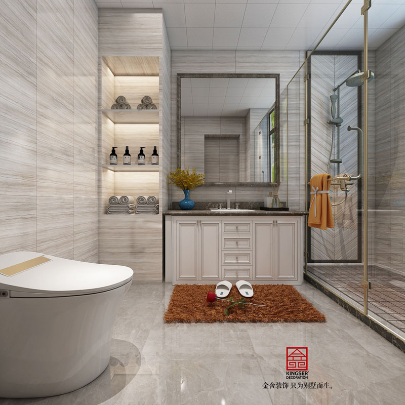 龍湖天宸原著-美式風(fēng)格-衛(wèi)生間效果圖