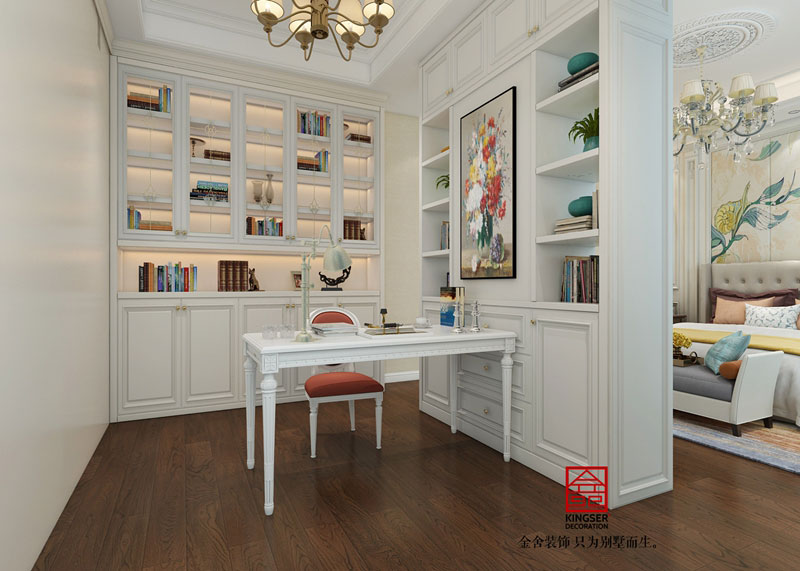 龍湖天宸原著-美式風(fēng)格-書房效果圖