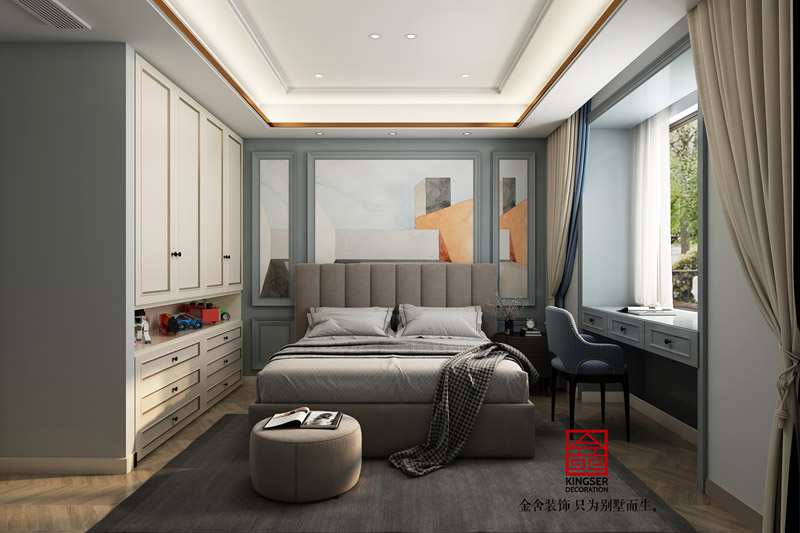 榮盛華府-美式風格-裝修效果圖