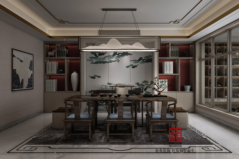 榮盛華府底躍裝修-新中式風(fēng)格-效果圖