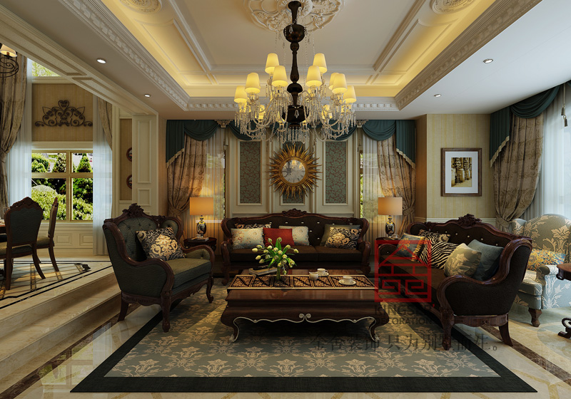 原河名墅-別墅裝修-現代簡約風格效果圖