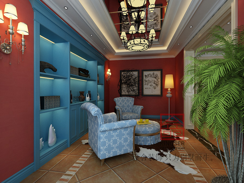 原河名墅-別墅裝修-現代簡約風格效果圖