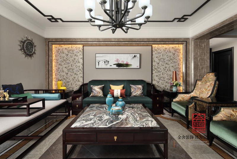 珺合府-新中式風格-裝修實景圖