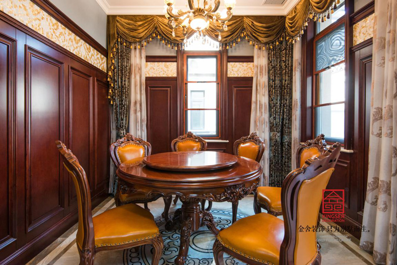 大者別墅裝修美式風(fēng)格餐廳設(shè)計(jì)實(shí)景圖