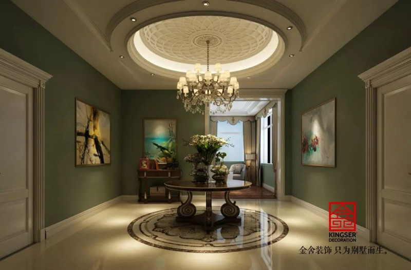 自建別墅800㎡裝修設計-簡約美式效果圖