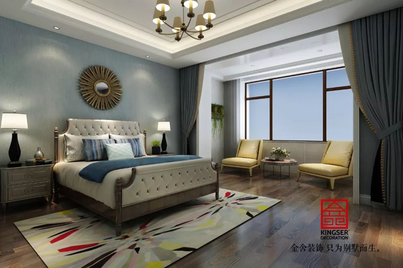 自建別墅800㎡裝修設計-簡約美式效果圖